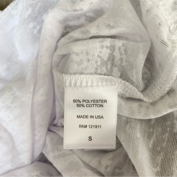 Revolve LNA Cape Strap Tee Top Burnout 3/4 Length Sleeve White Size Small - Picture 11 of 16